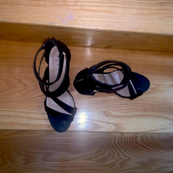 Call it spring VEGAN lace up open toe heel - Picture 2 of 4